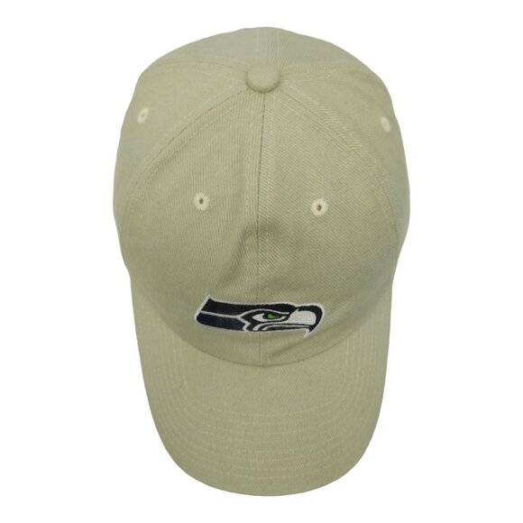 Seattle Seahawks NFL Football Adjustable Size Cap Strapback Baseball Hat Khaki - Picture 6 of 13
